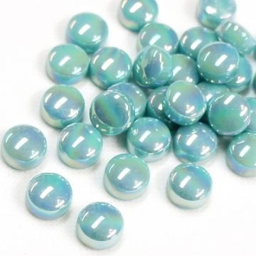 Glas Rondjes 12mm Parelmoer 50 Gram Mint 013P