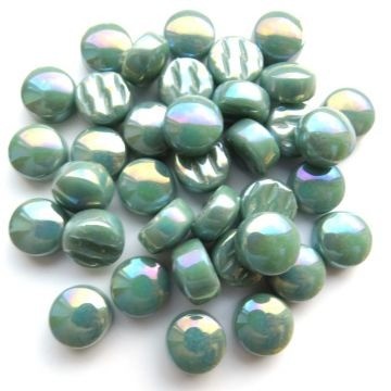 Glas Rondjes 12mm Parelmoer 50 Gram Turquoise 015P