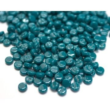 Glas Rondjes 8mm Basis 50 gram Donker Turquoise 016