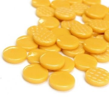 Glas Rondjes Penny 18mm 50 Gram Warm Geel 033