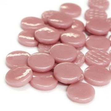 Glas Rondjes Penny 18mm 50 Gram Roze 035