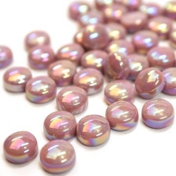 Glas Rondjes 12mm Parelmoer 50 Gram Roze 035P