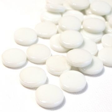 Glas Rondjes Penny 18mm 50 Gram Wit 040