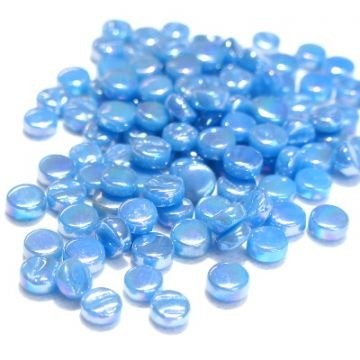 Glas Rondjes 8mm Parelmoer 50 gram Zacht Blauw 065P