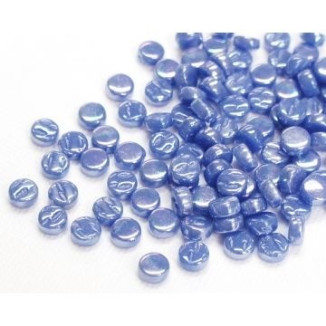 Glas Rondjes 8mm Parelmoer 50 gram Warm Blauw 066P