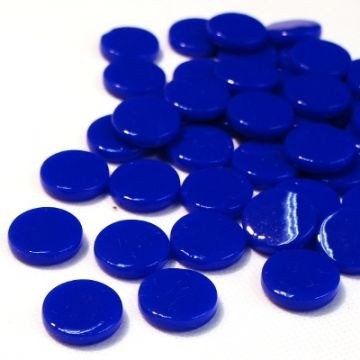Glas Rondjes Penny 18mm 50 Gram Fel Blauw 069