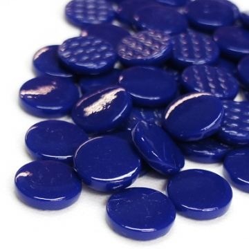 Glas Rondjes Penny 18mm 50 Gram Donker Blauw 071