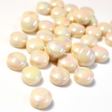 Glas Rondjes 12mm Parelmoer 50 Gram Beige 092P