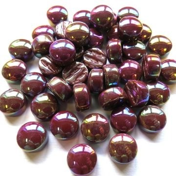 Glas Rondjes 12mm Parelmoer 50 Gram Bordeaux 098P