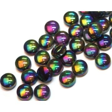 Glas Rondjes 12mm Parelmoer 50 Gram Donkerbruin 100P