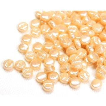 Glas Rondjes 8mm Parelmoer 50 gram Licht Abrikoos 102P