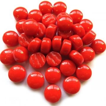 Glas Rondjes 12mm Basis 50 Gram Fel Rood 107