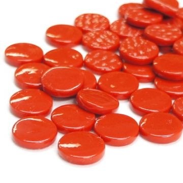Glas Rondjes Penny 18mm 50 Gram Rood 107