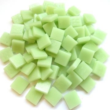 (koopjes) Glas Vierkantjes 12mm 100 gram mat Pastel Groen 001