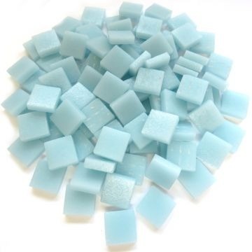 (koopjes) Glas Vierkantjes 12mm 100 gram mat Lichtblauw 060