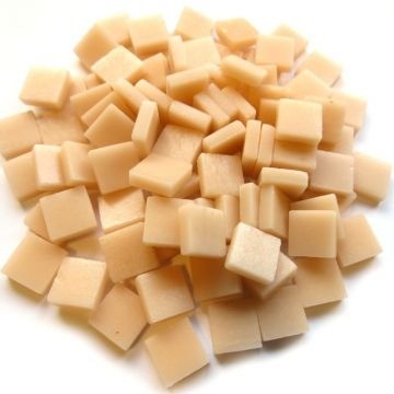 (koopjes) Glas Vierkantjes 12mm 100 gram mat Licht Abrikoos 102