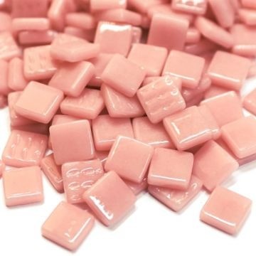 Glas Vierkantjes 12mm Basis 50 gram Licht Roze 017