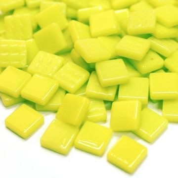 Glas Vierkantjes 12mm Basis 50 gram Geel-Groen 029