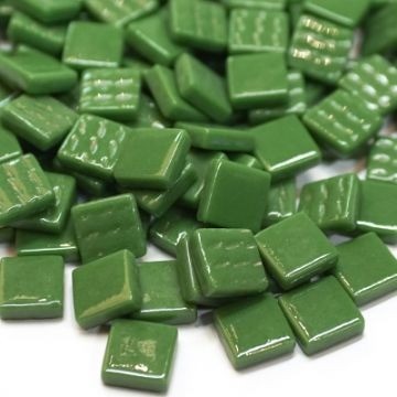 Glas Vierkantjes 12mm Basis 50 gram Mosgroen 037