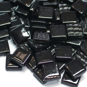 Glas Vierkantjes 12mm Basis 50 gram Zwart 049