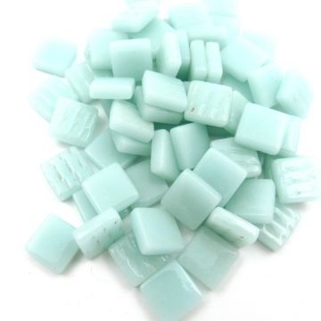 Glas Vierkantjes 12mm Basis 50 gram Airy Teal Bis84