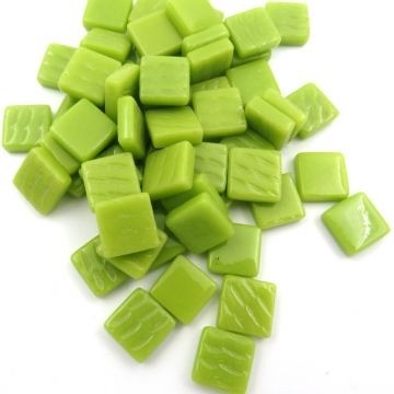 Glas Vierkantjes 12mm Basis 50 gram Lime Bis91