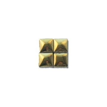 Keramiek Vierkantjes 10 mm 81 stuks Goud H01