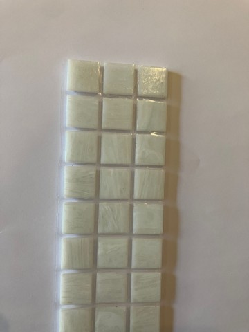 Glas Vierkantjes 20mm 45 stuks Wit Geaderd Cumulus A29