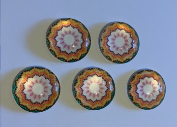 Glas Cabochons 20 mm 5 stuks Bloem Zomer