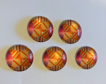 Glas Cabochons 20 mm 5 stuks Patroon (1)