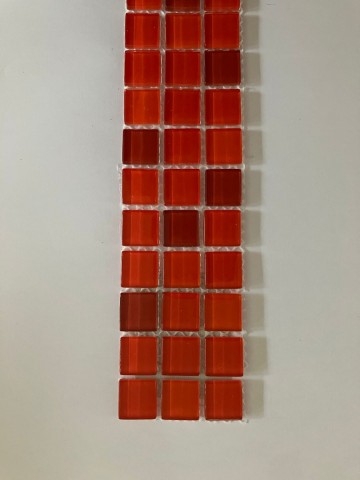 (koopjes) Glas Vierkantjes 20mm Basis 45 stuks Rood Crystal Mix