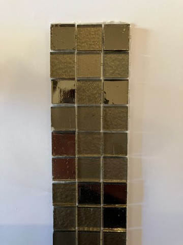 (koopjes) Glas Vierkantjes 20mm Spiegel Bruin-Brons