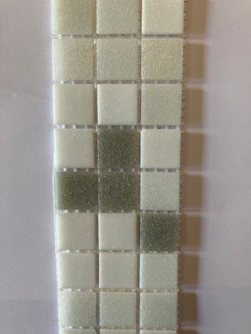 (koopjes) Glas Vierkantjes 20mm Basis 45 stuks Wit-Grijs Mix