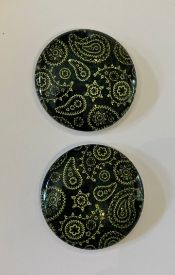 Glas Cabochons 30 mm 2 stuks Patroon (2)