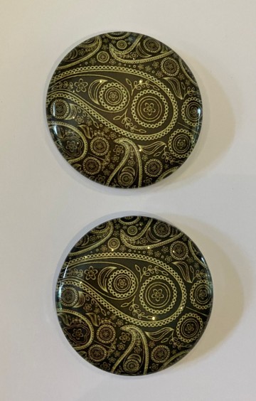 Glas Cabochons 30 mm 2 stuks Patroon (3)