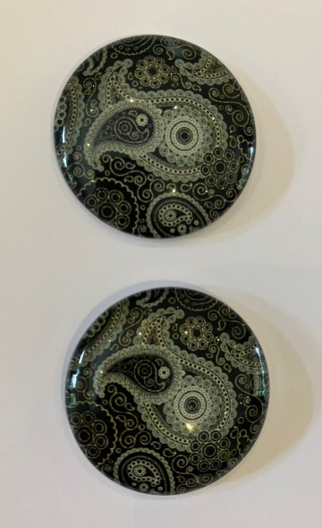 Glas Cabochons 30 mm 2 stuks Patroon (4)