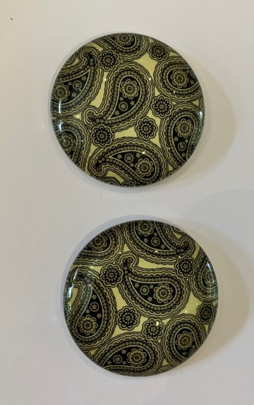 Glas Cabochons 30 mm 2 stuks Patroon (5)