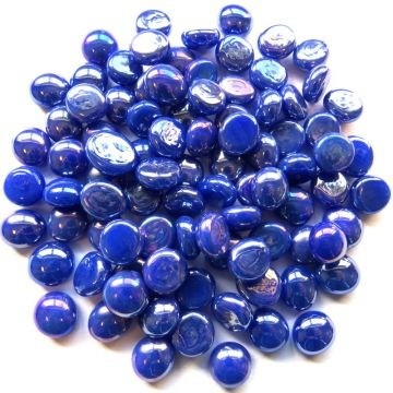 Glas Nuggets Mini 50 gram Warm Blauw Parelmoer 4355