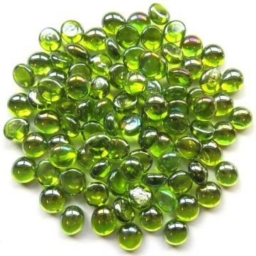 Glas Nuggets Mini 50 gram Lichtgroen Diamant 4361