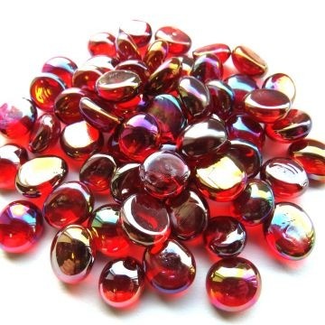 Glas Nuggets Mini 50 gram Rood Diamant 4365
