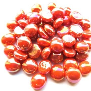 Glas Nuggets Mini 50 gram Oranje Parelmoer 4381