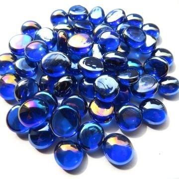 Glas Nuggets Mini 50 gram Donkerblauw Diamant 4393