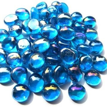 Glas Nuggets Mini 50 gram Zee Blauw Diamant 4395