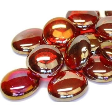 Glas Nuggets Medium 50 gram Rood Diamant 4419