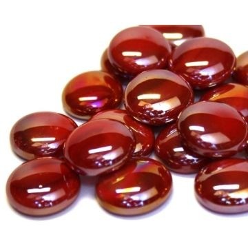 Glas Nuggets Medium 50 gram Rood Parelmoer 4447