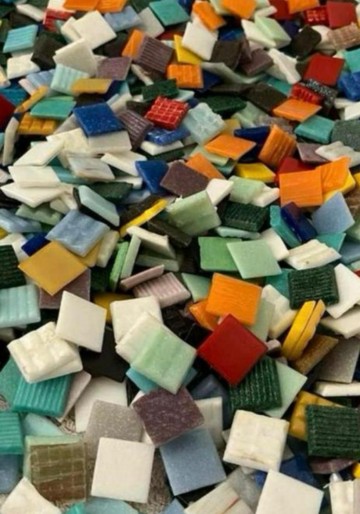 (koopjes) Glas Vierkantjes 20mm 5 kilo voordeel mix