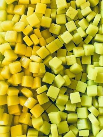 (koopjes) Glas Vierkantjes 8mm 100 gram mat Lime 029