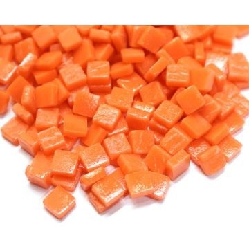 (koopjes) Glas Vierkantjes 8mm 100 gram mat Fel Oranje 105