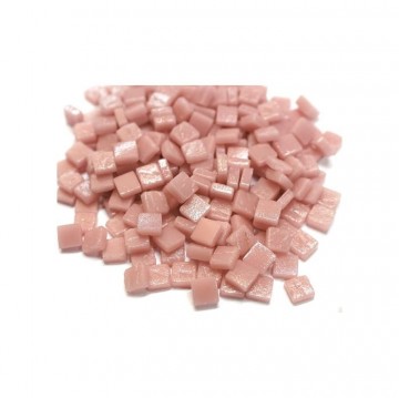 (koopjes) Glas Vierkantjes 8mm 100 gram mat Lichtroze 017