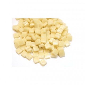 (koopjes) Glas Vierkantjes 8mm 100 gram Mat Creme 090